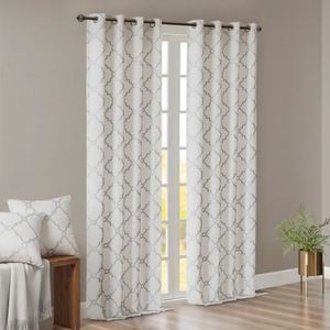 Madison Park Saratoga 50" X 84-Inch Grommet Top Window Curtain Panels